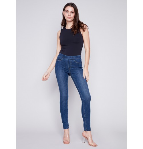 Denim Pull-On Pants - Indigo