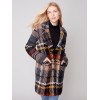 Straight Cut Bouclé Knit Coat - Gold