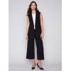 Cropped Wide Leg Pants - Black