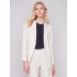 Blazer with Ruched Back - Beige