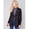 Long Vintage Faux Suede Jacket - Black