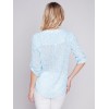 Printed Cotton Gauze Blouse - Sky