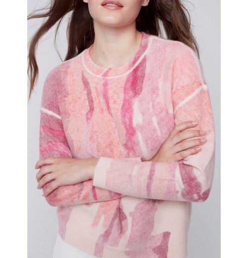 Reversible Printed Sweater - Orchid