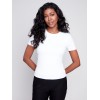 Short-Sleeved Super Stretch Top - White