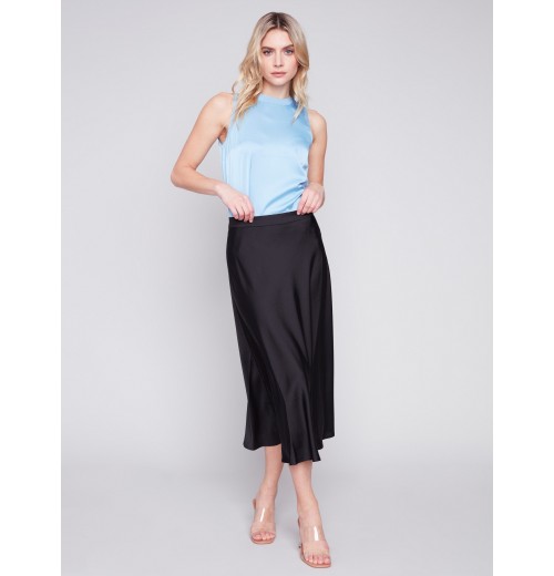 Sleeveless Satin Top - Sky