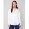 Solid Gutsy Satin Shirt - Ecru