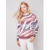 Space Dye Knit Sweater - Ruby