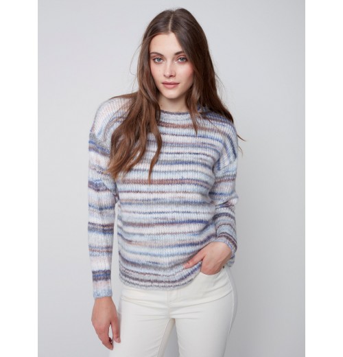 Space Dye Pull-Over Sweater - Spruce