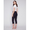 Stretch Pull-On Capri Pants - Navy