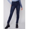 Stretchy Jeans with Tulip Hem - Blue Black