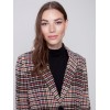 Tailored Plaid Blazer - Truffle