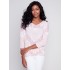 Tie Dye V-Neck Knit Top - Dusty Rose