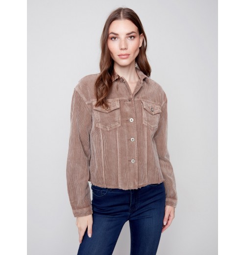 Washed-Out Corduroy Jacket - Truffle