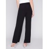 Wide Leg Pants with Drawstring - Black